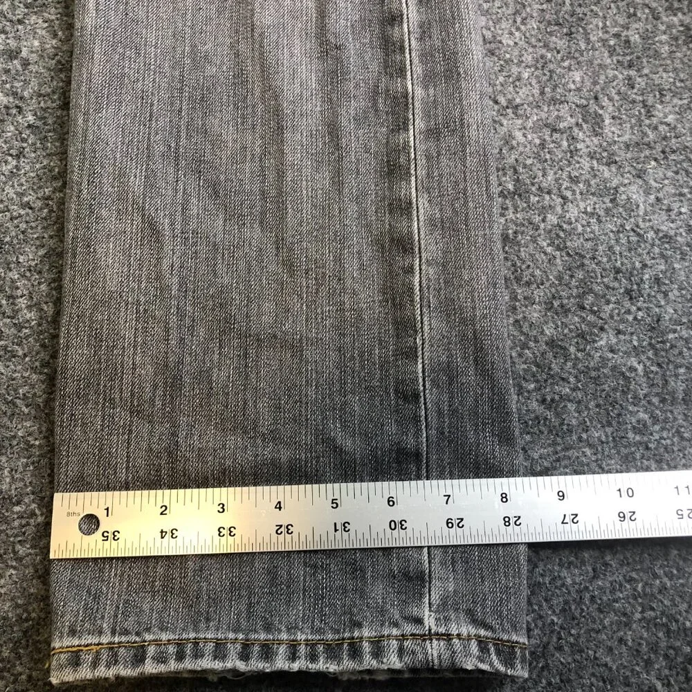 Levis 501 Jeans Mens 32x30 Black Gray Straight Leg Button Fly Faded Y2K - Picture 10 of 13